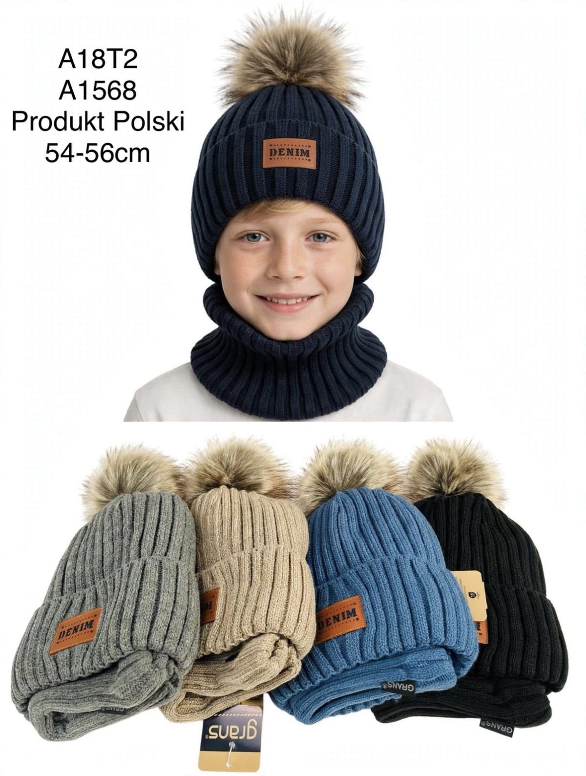 komplety Czapki Dziecięce _ paczka 10szt _mix kolor 3652724