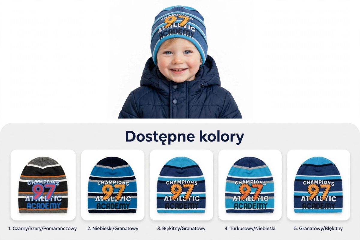 Czapki Dziecięce _ paczka 10szt _mix kolor 3652732