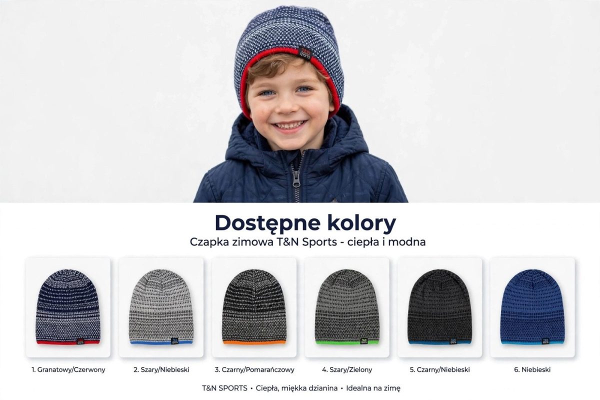 Czapki Dziecięce _ paczka 10szt _mix kolor 3652735