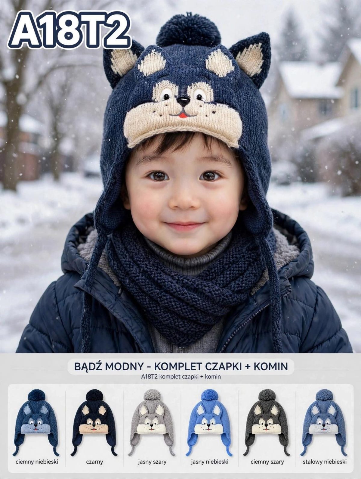 komplety Czapki Dziecięce _ paczka 10szt _mix kolor 3652741