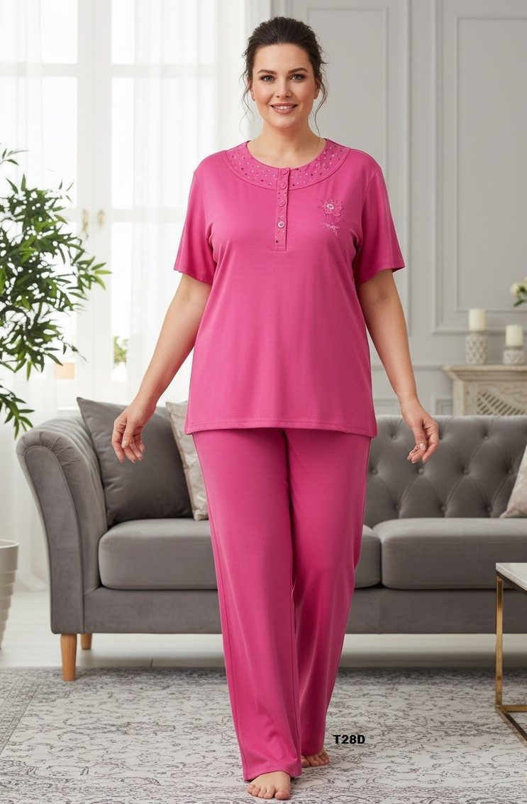Piżamy DAMSKA TURECKA_size m-3xl_paczka 10 szt_mixkolor 4360924