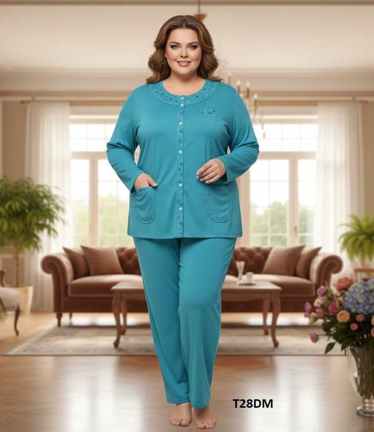 Piżamy DAMSKA TURECKA_size 4-8xl_paczka 10 szt_mixkolor 4361209