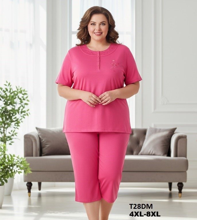 Piżamy DAMSKA TURECKA_size 4-8xl_paczka 10 szt_mixkolor 4361238