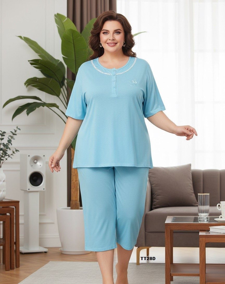 Piżamy DAMSKA TURECKA_size 4-8xl_paczka 10 szt_mixkolor 8311569