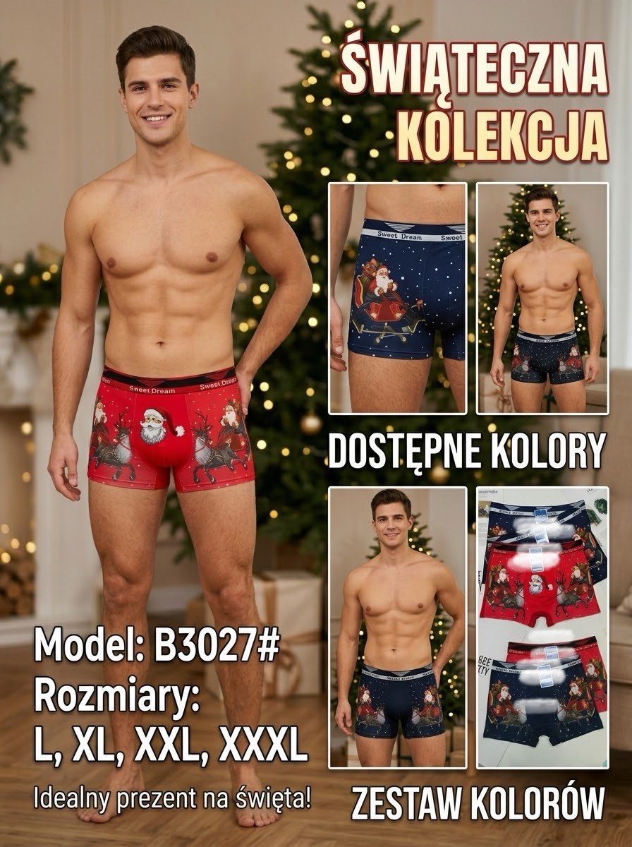 Bokserki MĘSKA size L-3XL _paczka 24szt_mix kolor 8311589