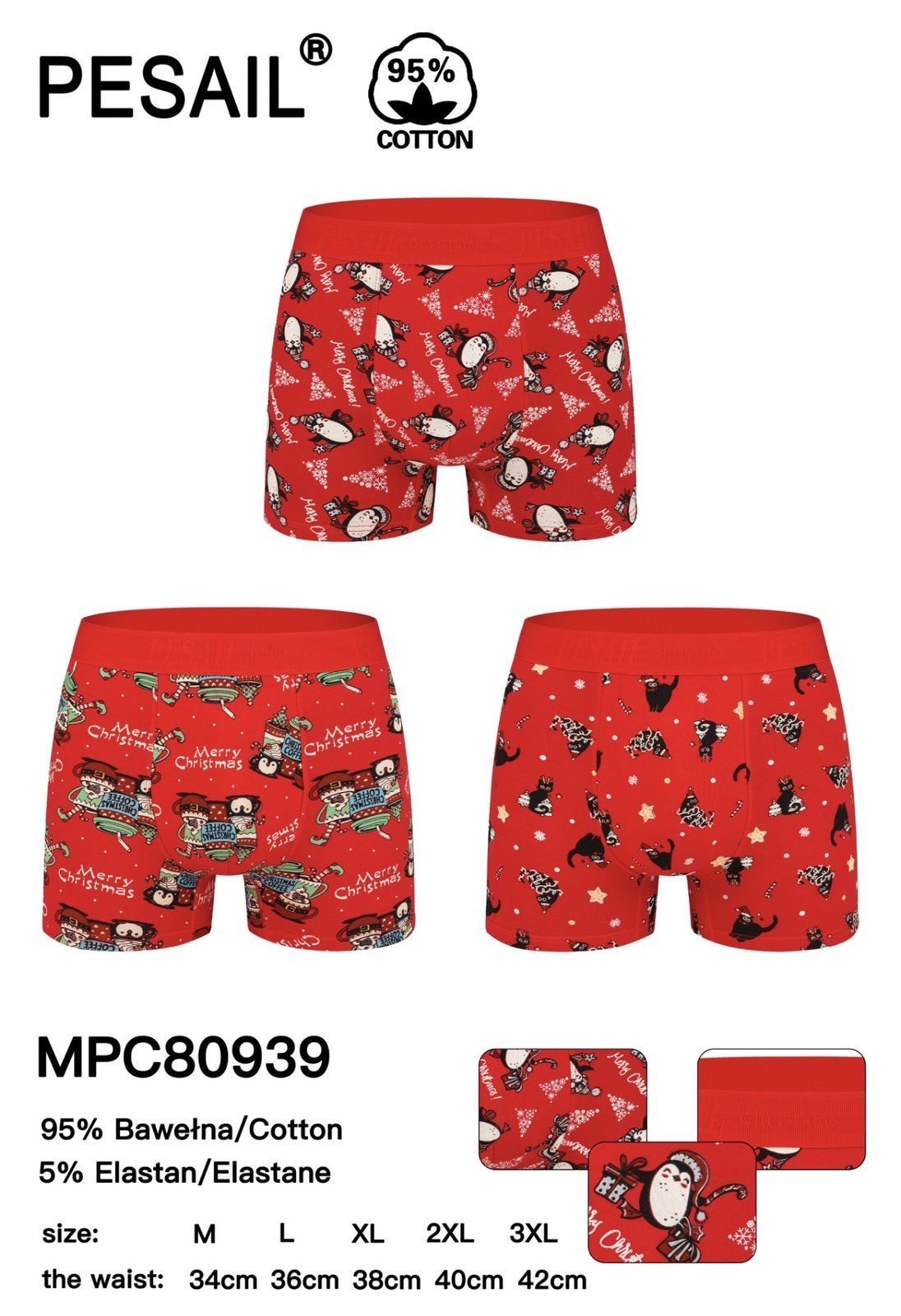Bokserki MĘSKA size M-3XL _paczka 24szt_mix kolor 8311592