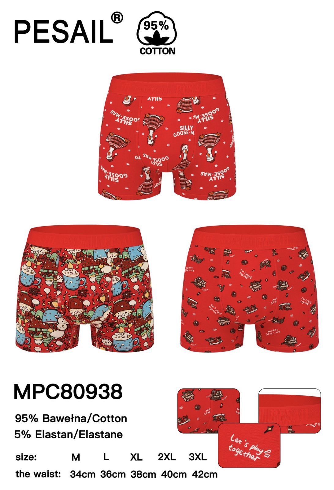 Bokserki MĘSKA size M-3XL _paczka 24szt_mix kolor 8311594