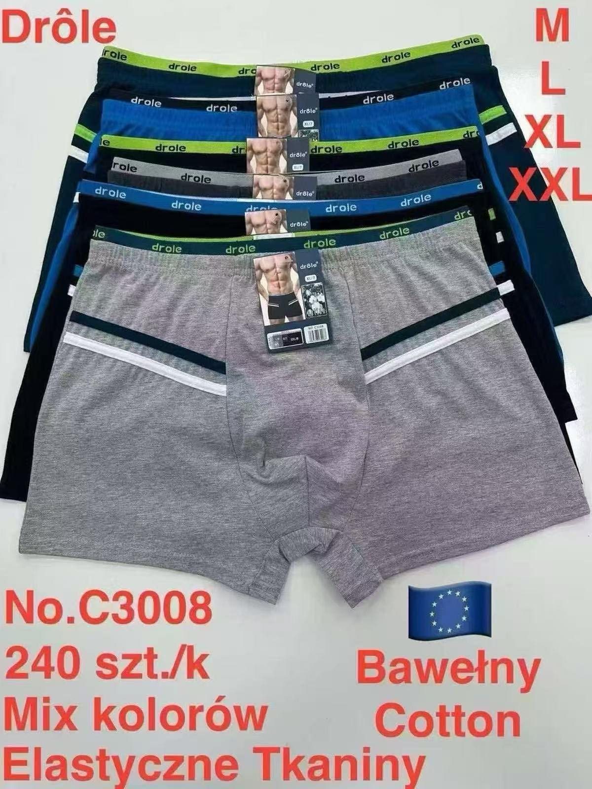 Bokserki MĘSKA size M-2XL _paczka 24szt_mix kolor 2082747