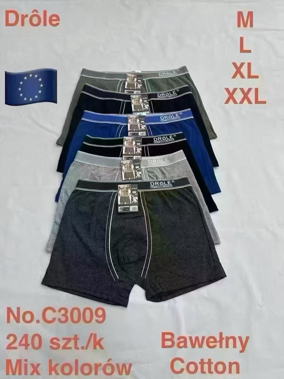 Bokserki MĘSKA size M-2XL _paczka 24szt_mix kolor 2082756