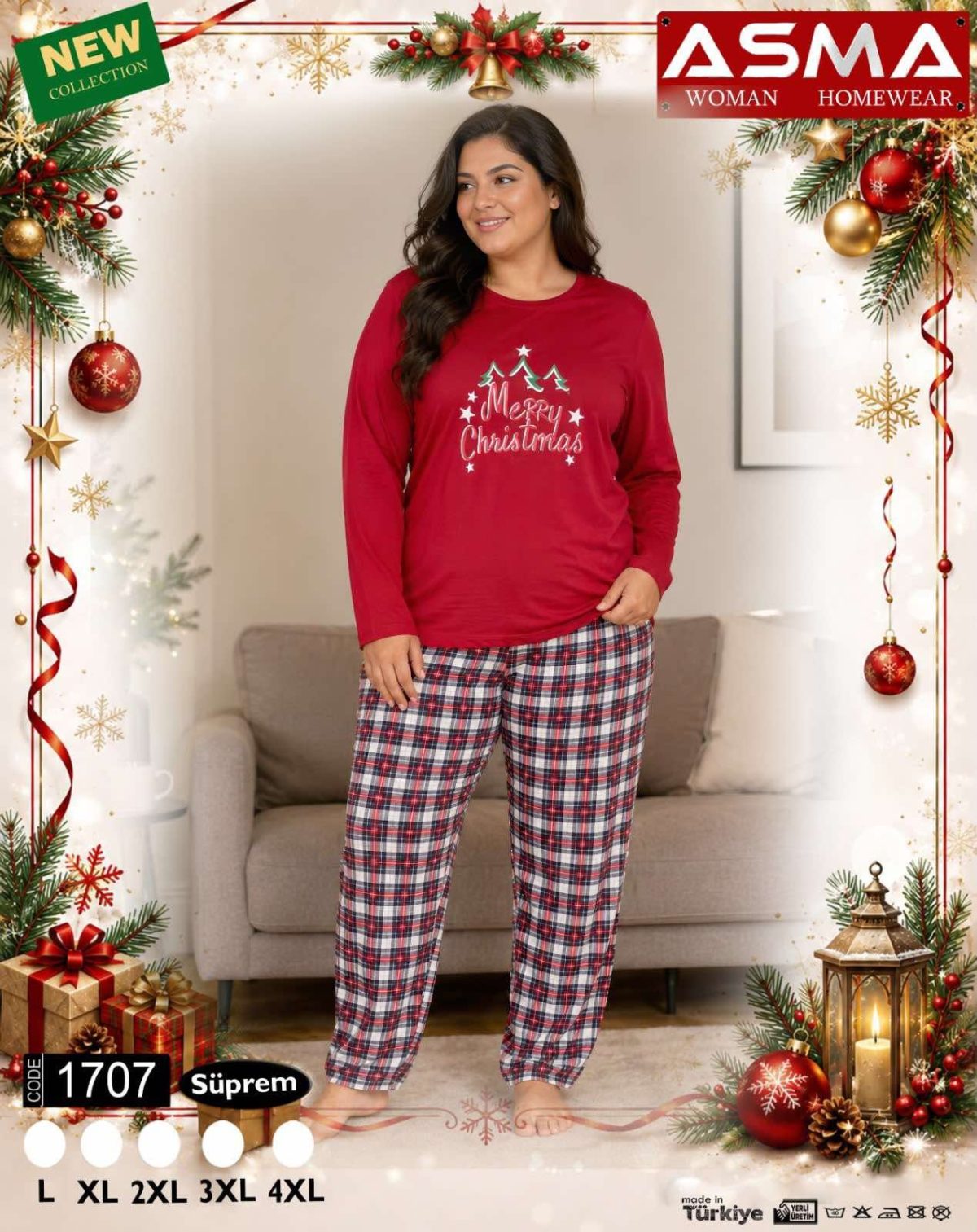 Piżamy DAMSKA TURECKA_size l-4xl_paczka 10 szt_1kolor 8450394