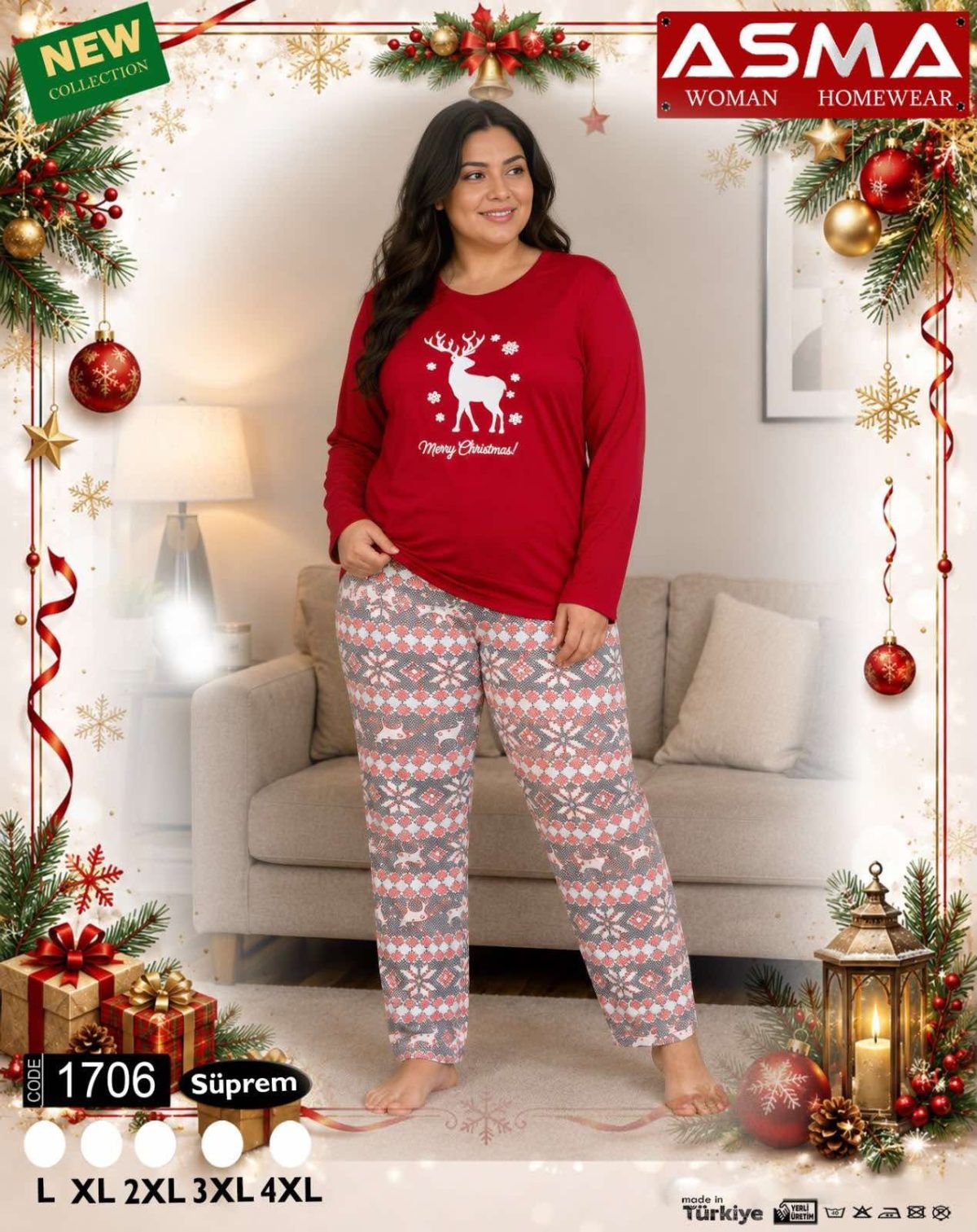 Piżamy DAMSKA TURECKA_size l-4xl_paczka 10 szt_1kolor 8450395