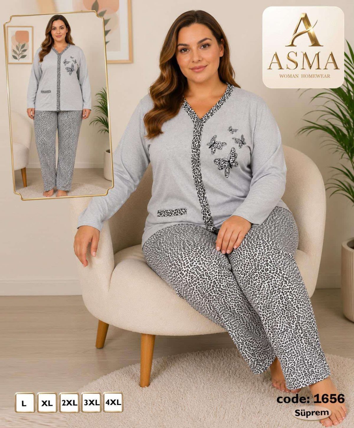 Piżamy DAMSKA TURECKA_size l-4xl_paczka 15 szt_mixkolor 8450396