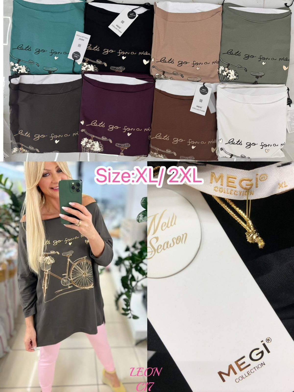 Bluzki Damskie Tureckie _size xl-2xl_paczka 6szt_mixkolor 9627219
