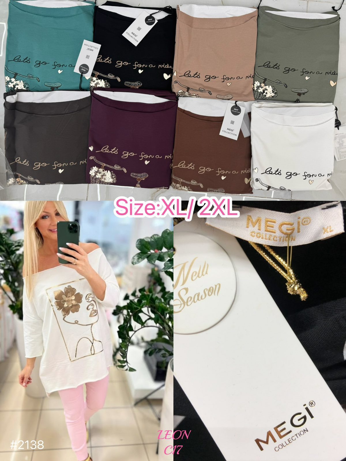 Bluzki Damskie Tureckie _size xl-2xl_paczka 6szt_mixkolor 9627227