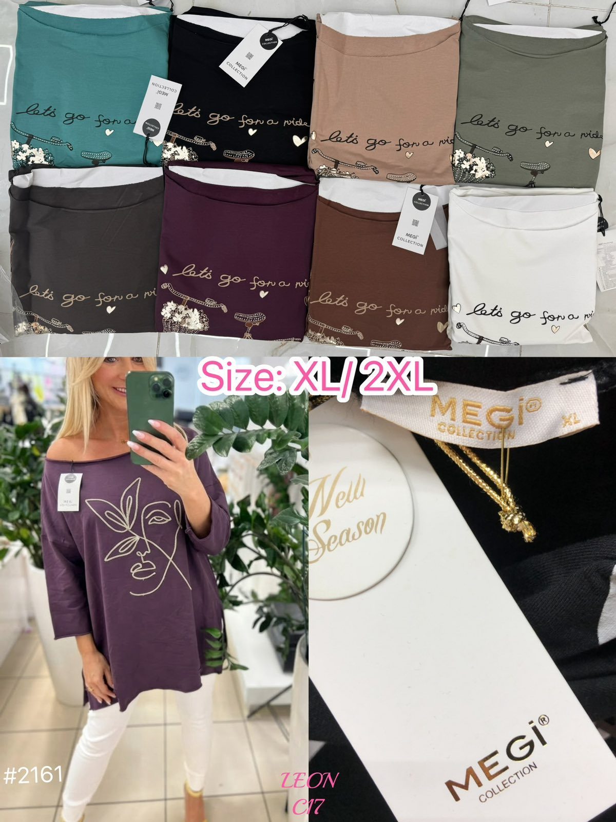 Bluzki Damskie Tureckie _size xl-2xl_paczka 6szt_mixkolor 9627229