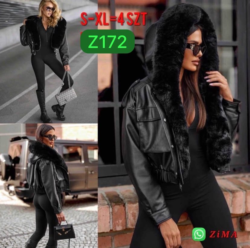 Kurtki skórzane Damskie  _size s-xl_paczka 4szt_1kolor 9627454