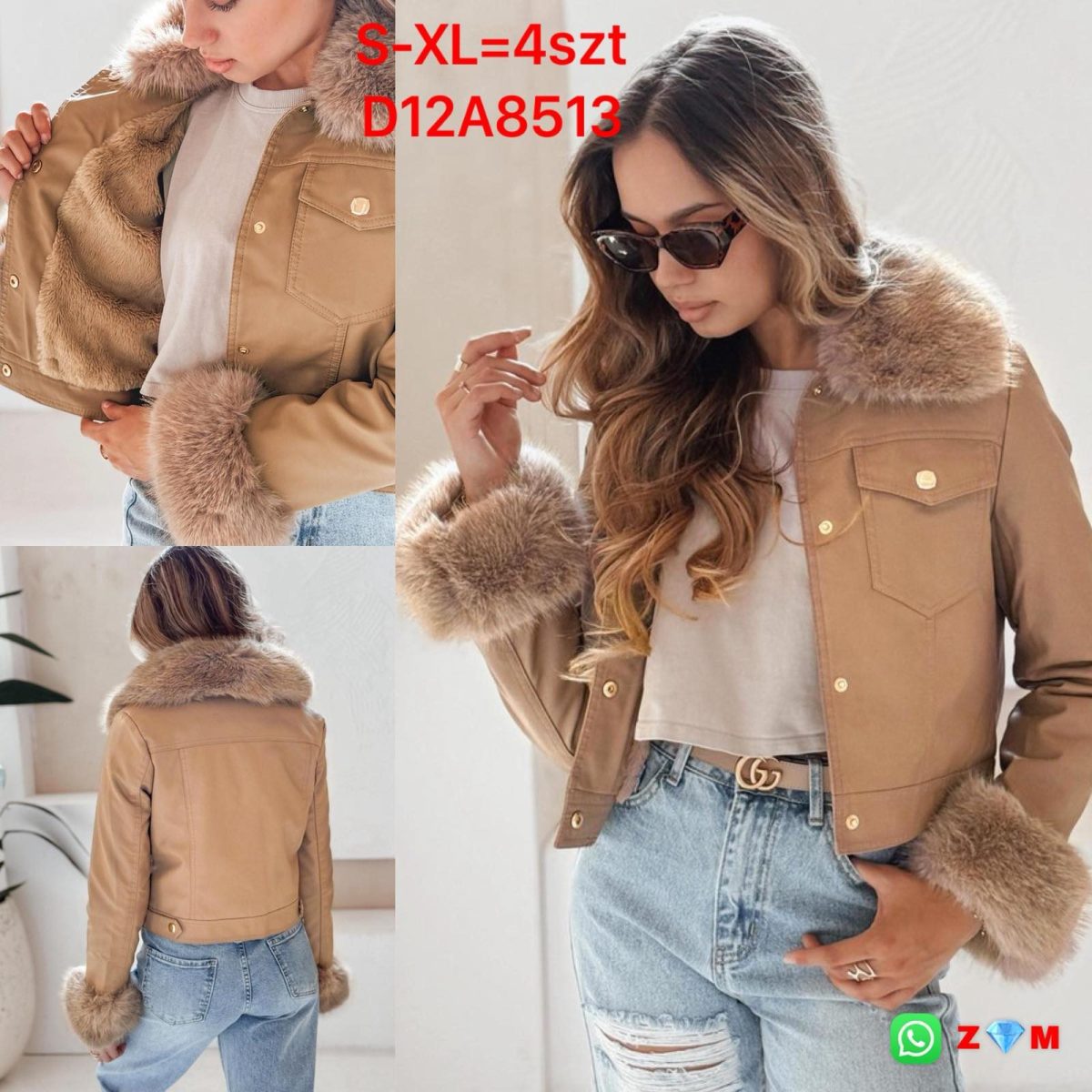 Kurtki skórzane Damskie  _size s-xl_paczka 4szt_1kolor 9627527