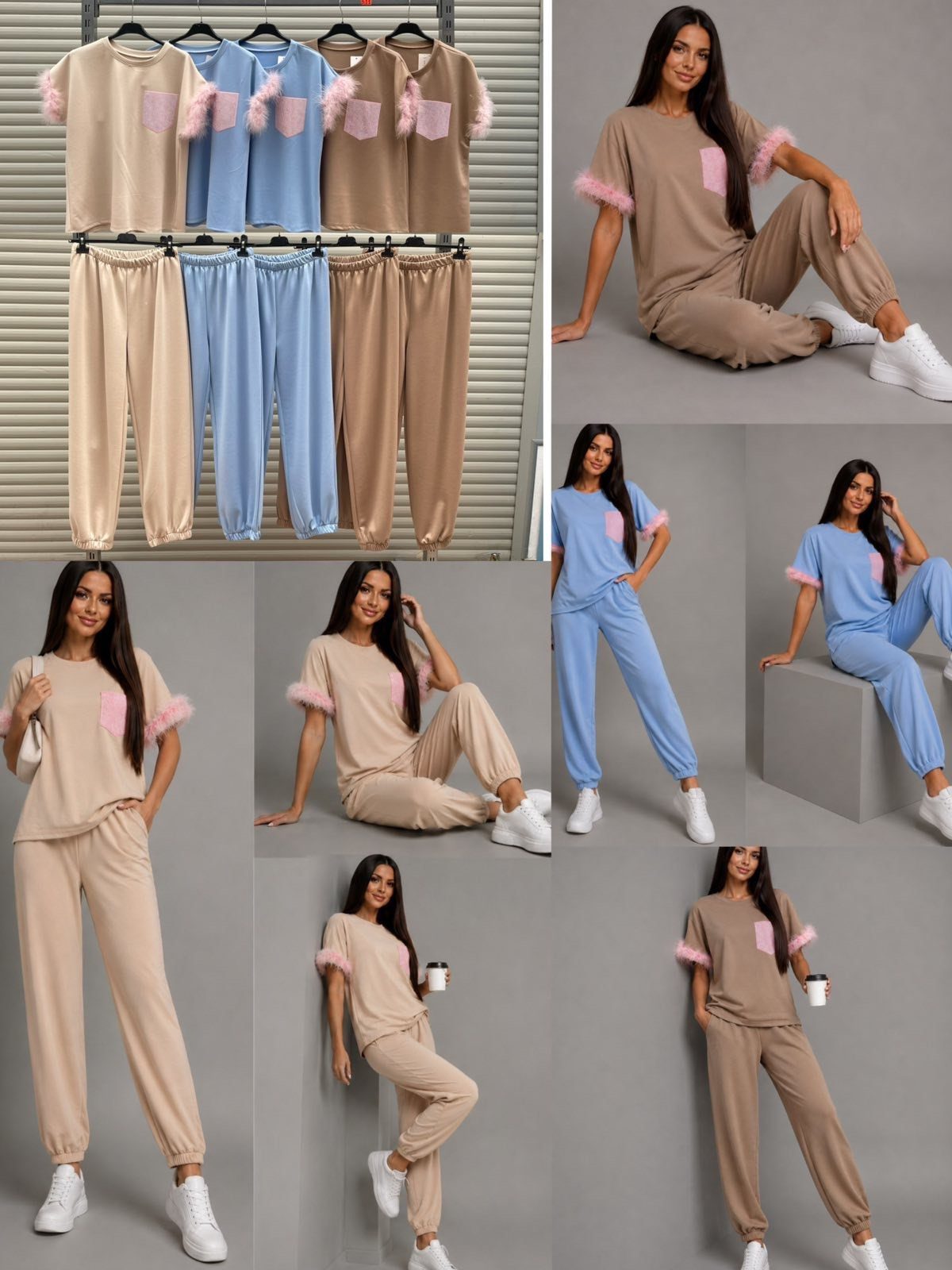 Komplety Damskie wloskie_ size uni_ paczka 6szt_ mix kolor 9627654