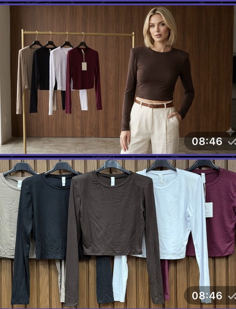Bluzki Damskie wloskie _size uni_ paczka 6szt_ mix kolor 2193741