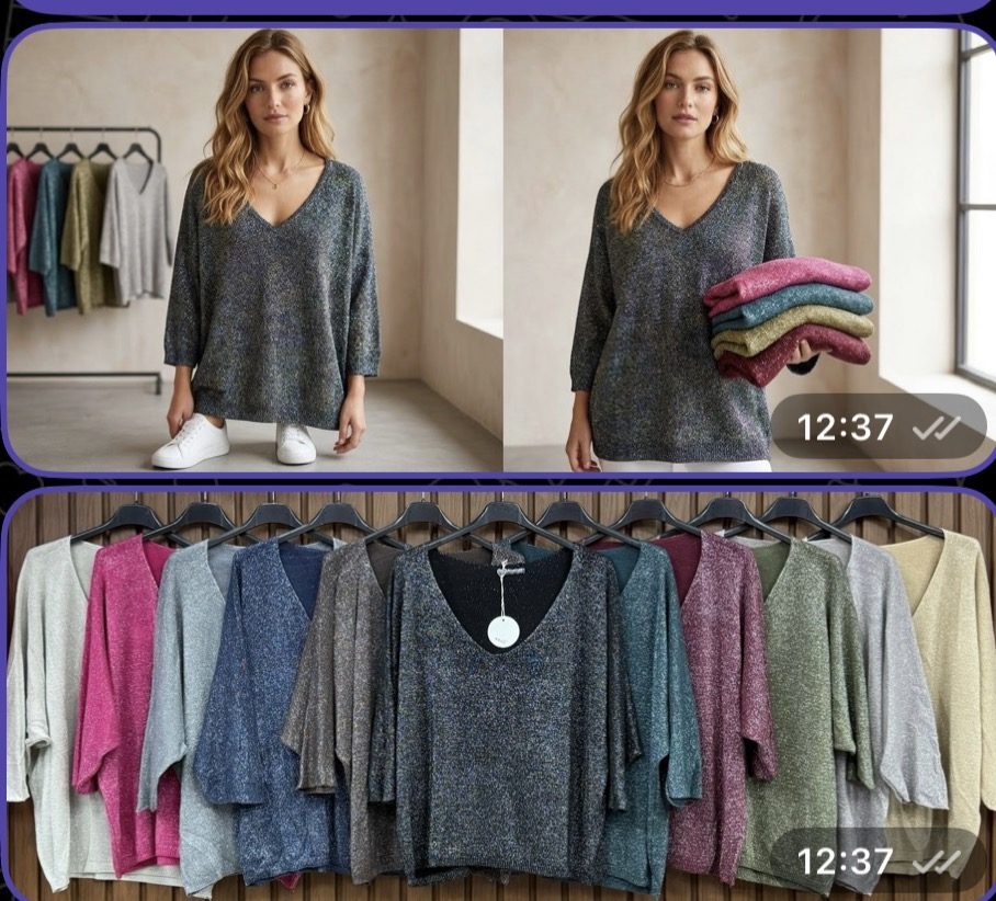 Bluzki Damskie wloskie _size uni_ paczka 6szt_ mix kolor 9445767