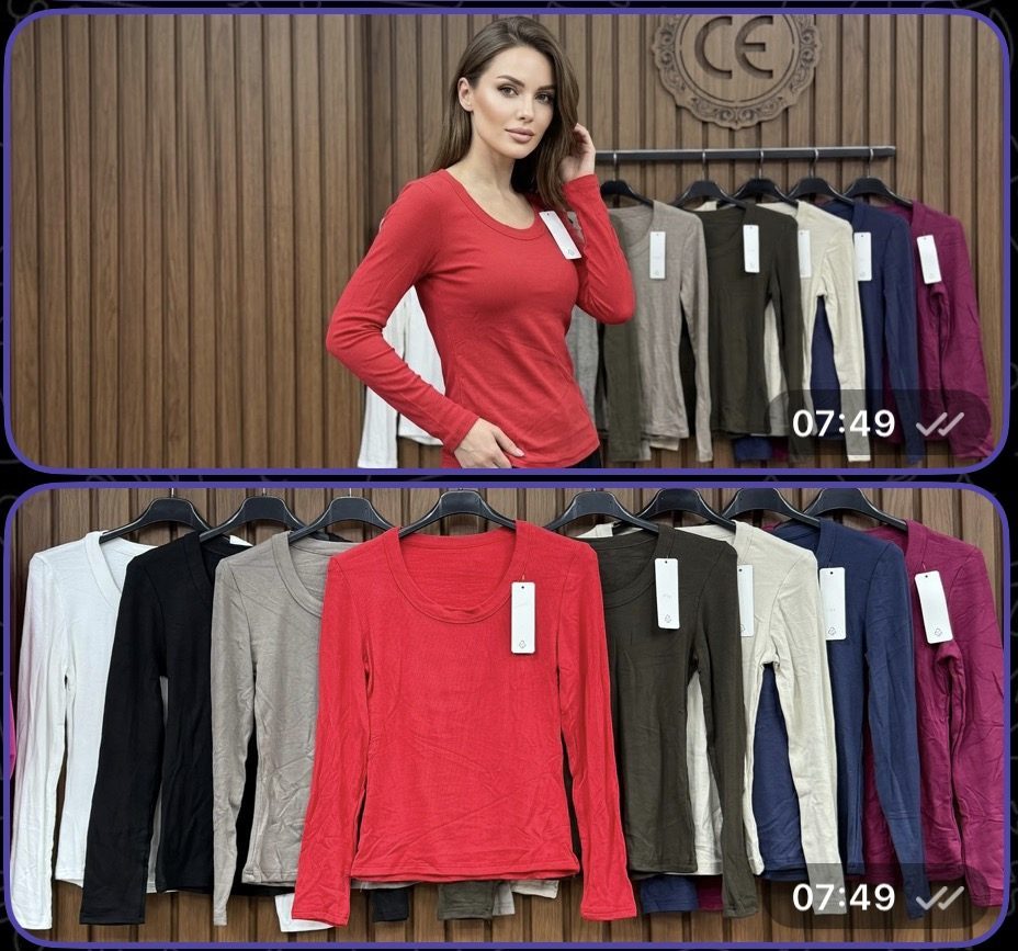 Bluzki Damskie wloskie _size uni_ paczka 6szt_ mix kolor 9445784