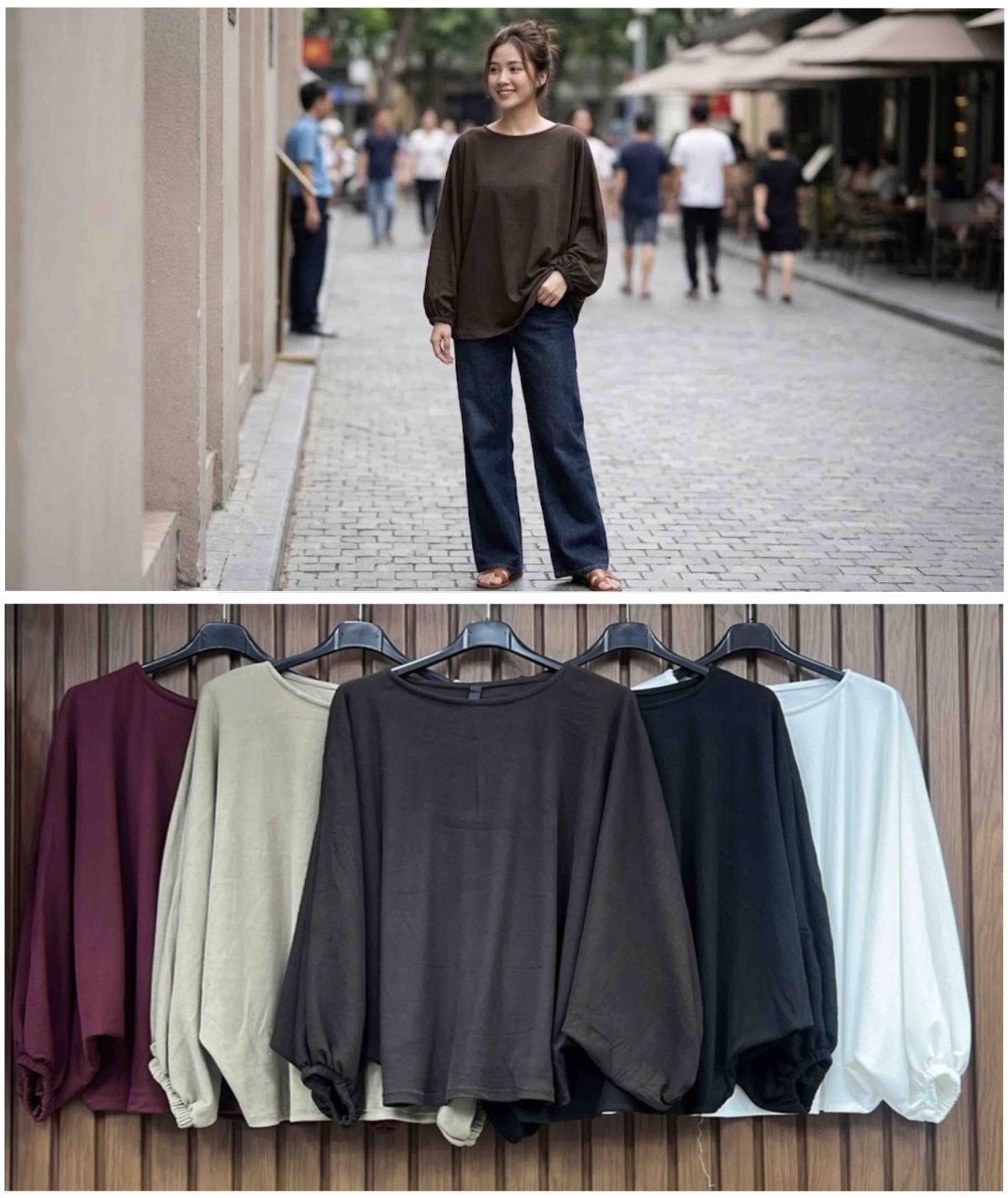 Bluzki Damskie wloskie _size uni_ paczka 6szt_ mix kolor 9445787