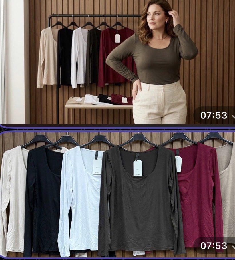 Bluzki Damskie wloskie _size uni_ paczka 6szt_ mix kolor 9445789