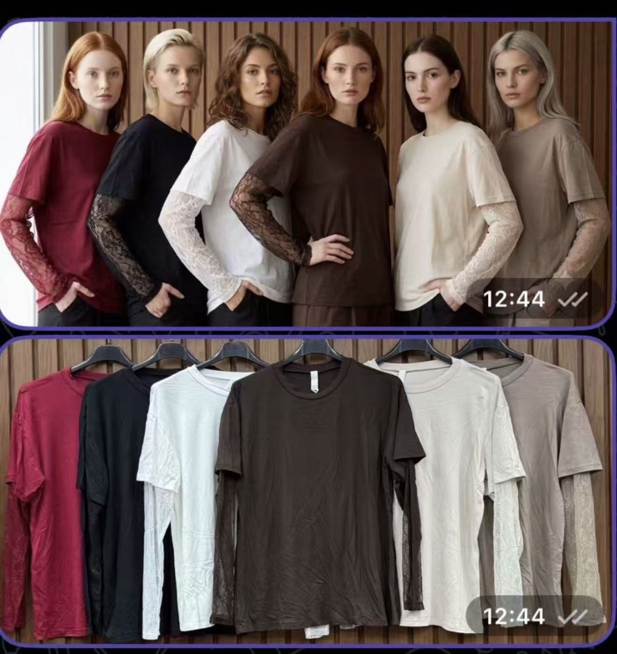 Bluzki Damskie wloskie _size uni_ paczka 6szt_ mix kolor 9445791