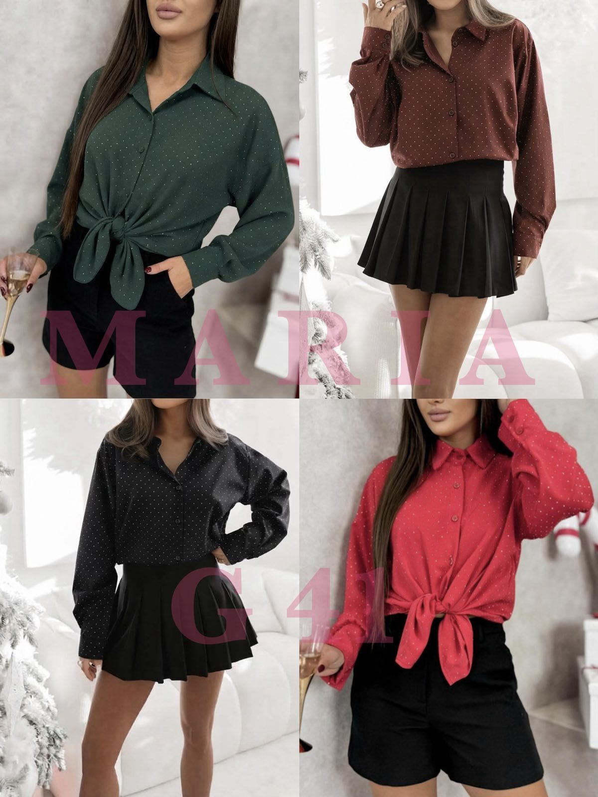 Koszule Damskie wloskie _size uni_ paczka 6szt_ mix kolor 9445930