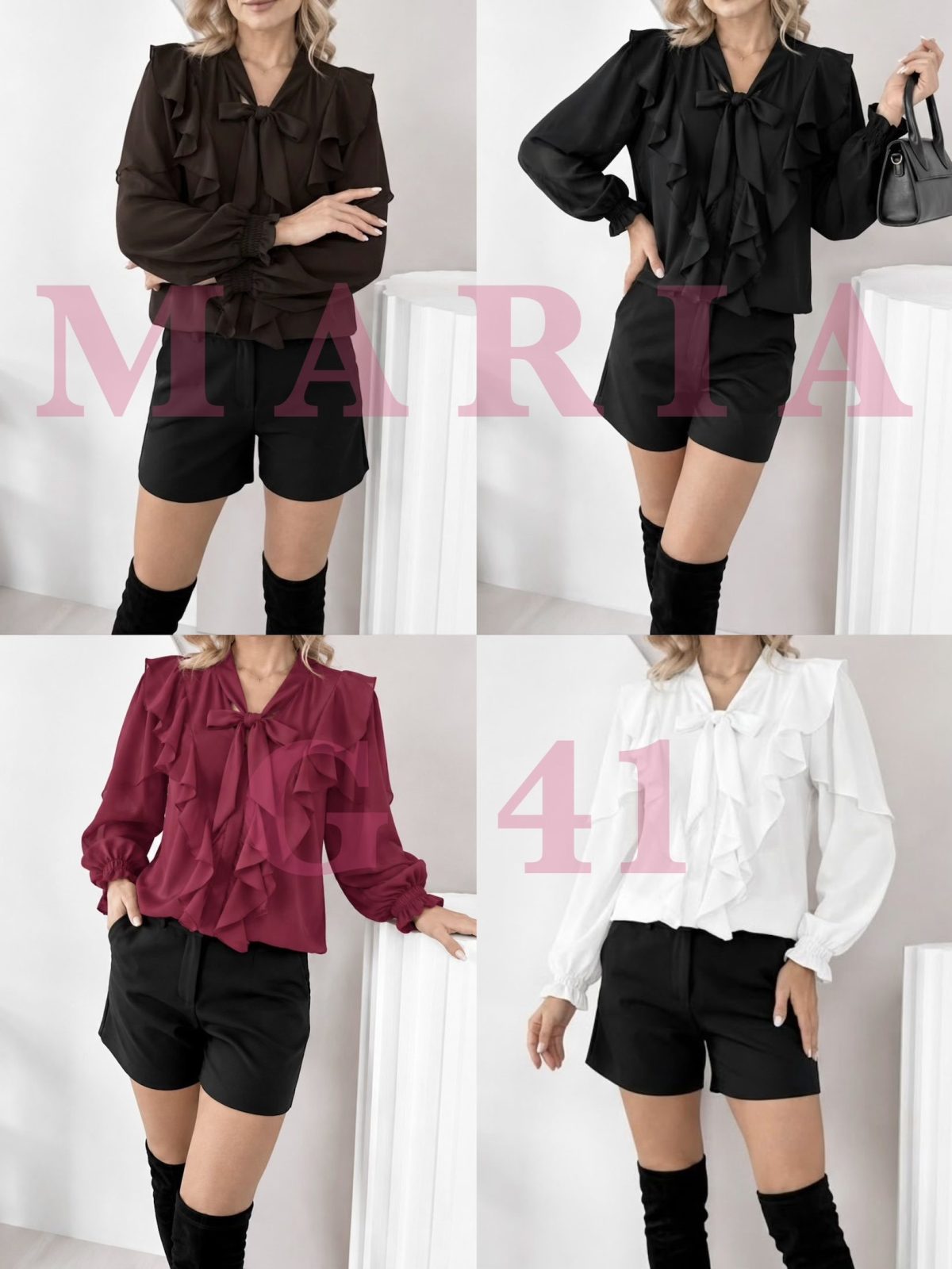 Koszule Damskie wloskie _size uni_ paczka 6szt_ mix kolor 9445936