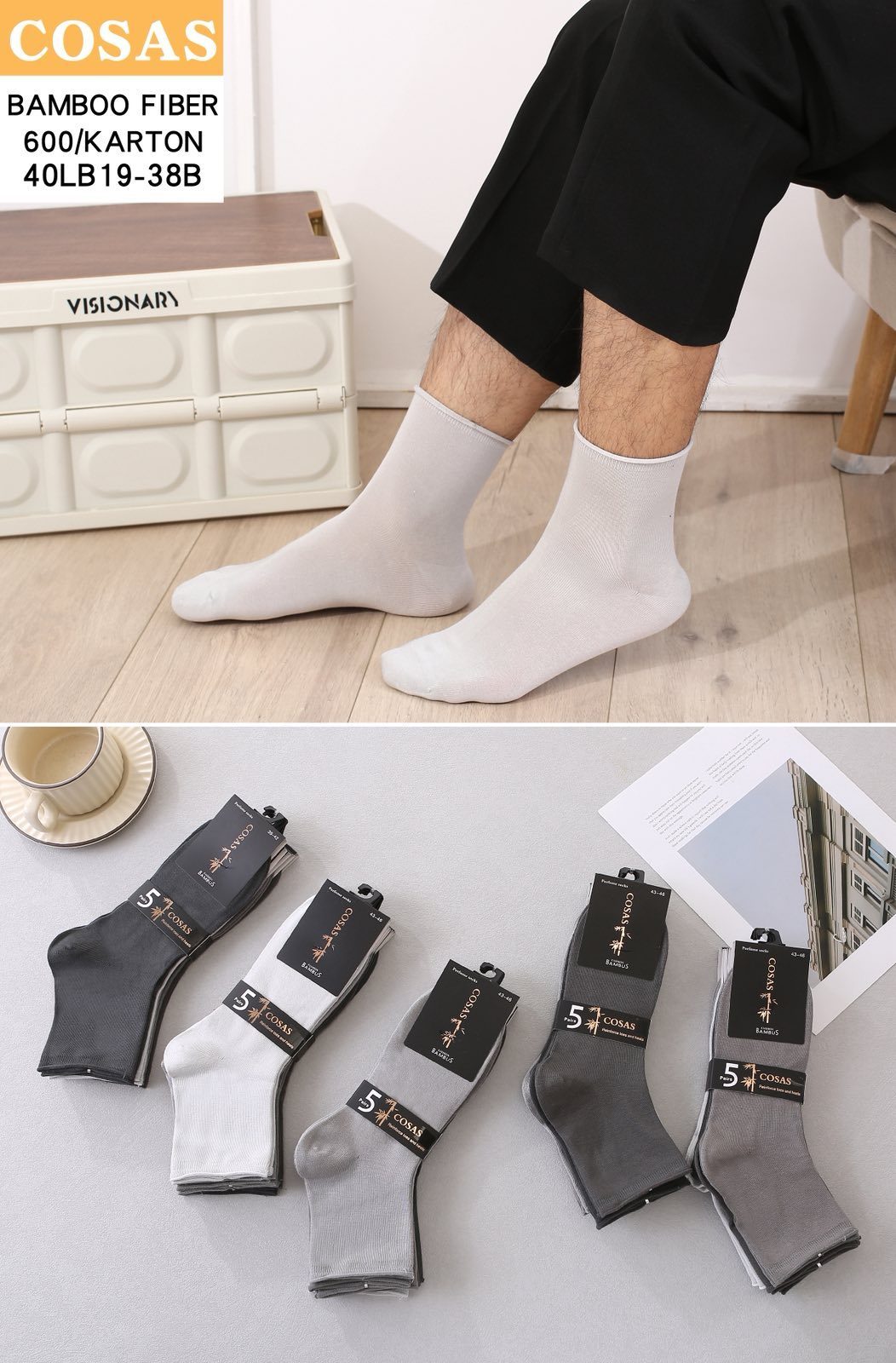 SKARPETY MĘSKA .SIZE: 39-46_ (40PAR/PACZKA) KOLOR JAK NA ZDZIĘCIU 2752900