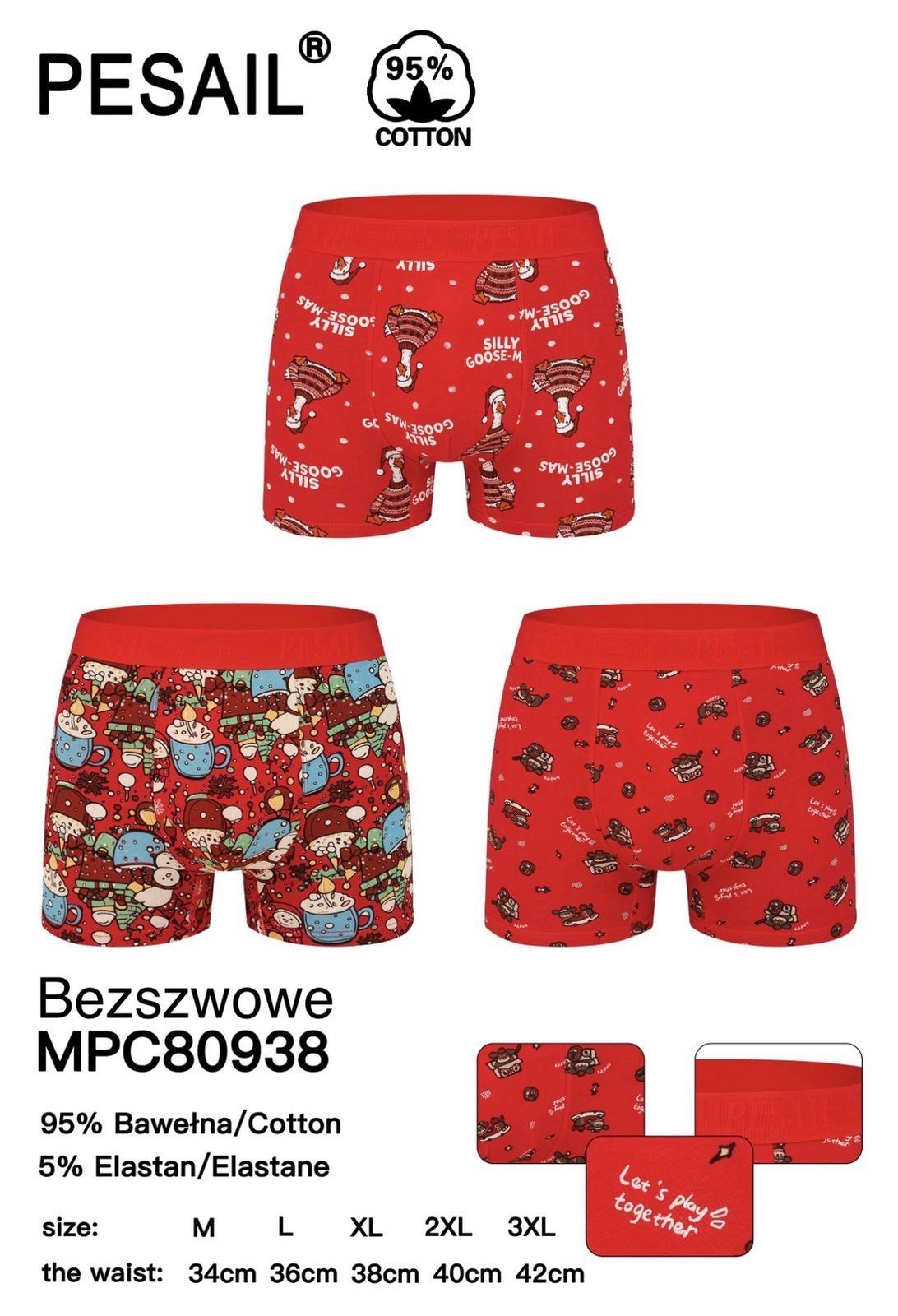 Bokserki MĘSKA size m-3xl _paczka 24szt_mix kolor 2752957