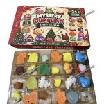 Kalendarz Adwentowy Gniotki Squishy 24 pcs Zestaw Prezent Świąteczny 7072490