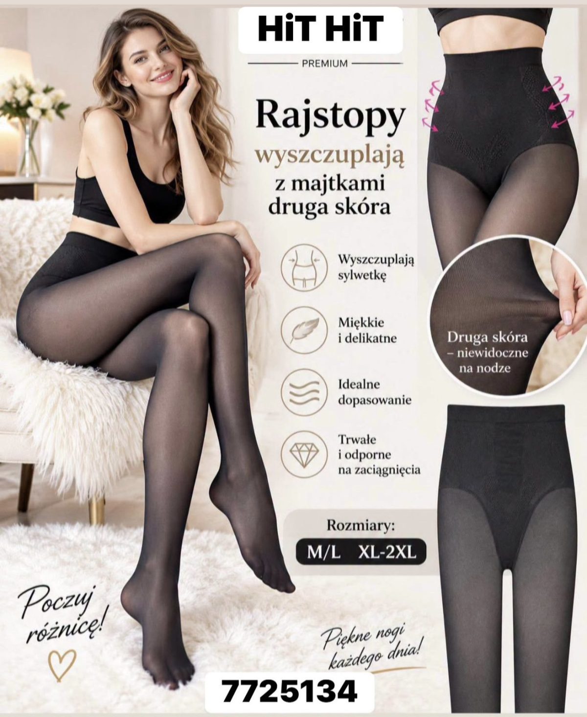 Rajstopy DAMSKA _size m-2xl _paczka 12szt_1kolor 2496636