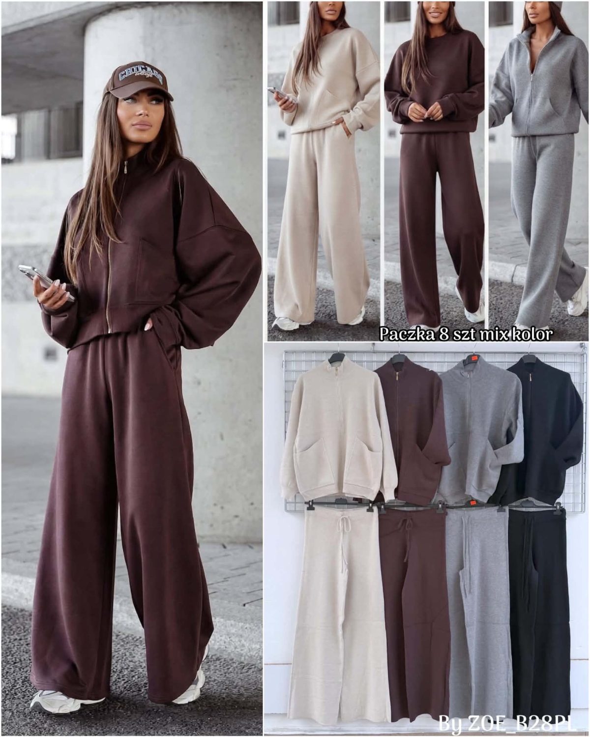 Komplety damskie Polskie _ Size uni_paczka 8szt_mix kolor 2496755