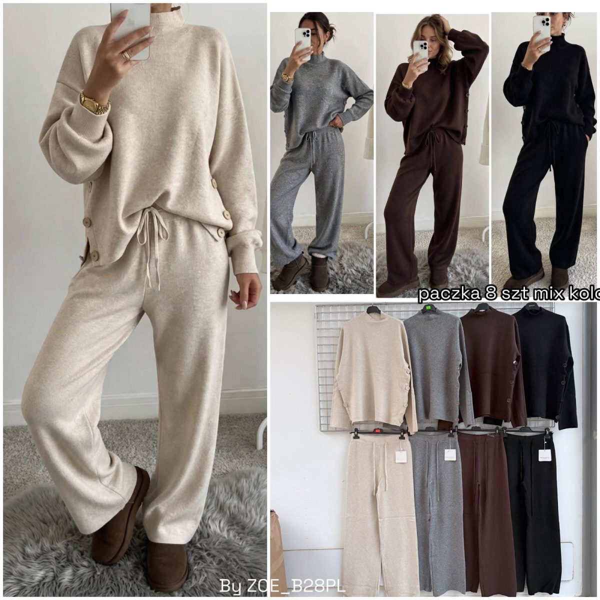 Komplety damskie Polskie _ Size uni_paczka 8szt_mix kolor 2496812