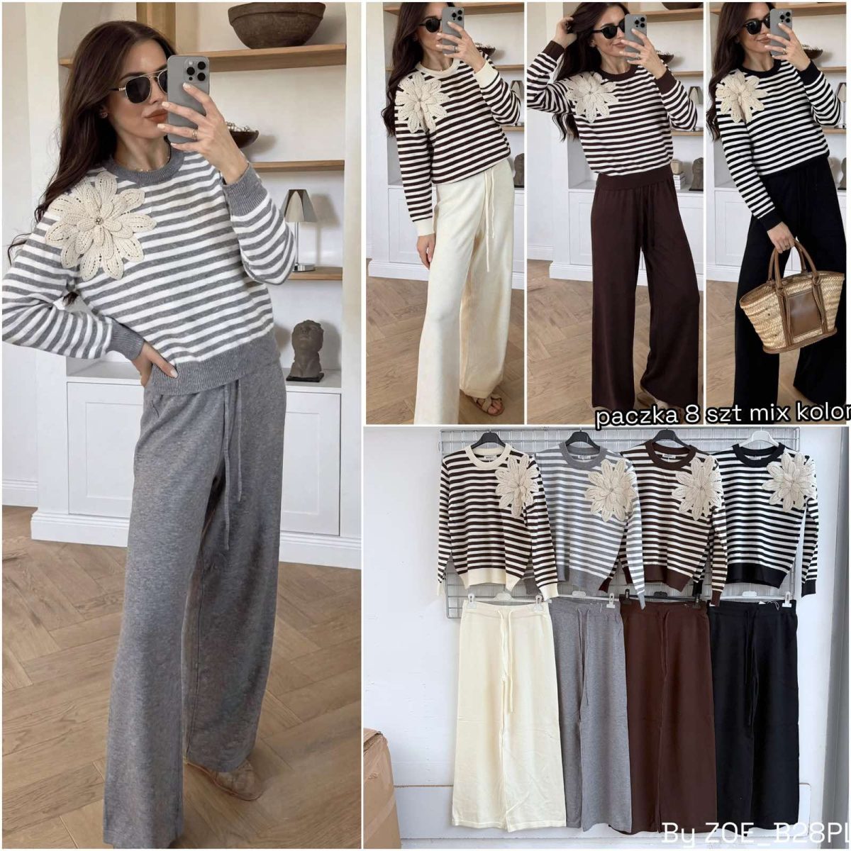 Komplety damskie Polskie _ Size uni_paczka 8szt_mix kolor 2496835