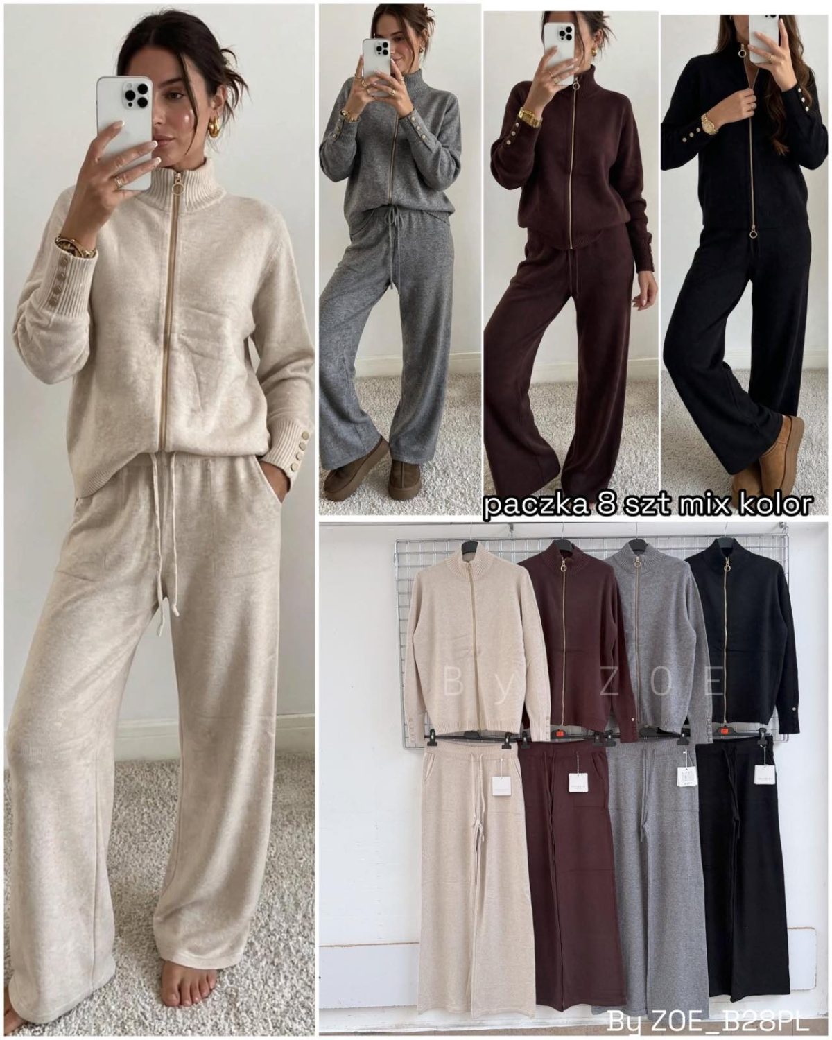 Komplety damskie Polskie _ Size uni_paczka 8szt_mix kolor 2496845