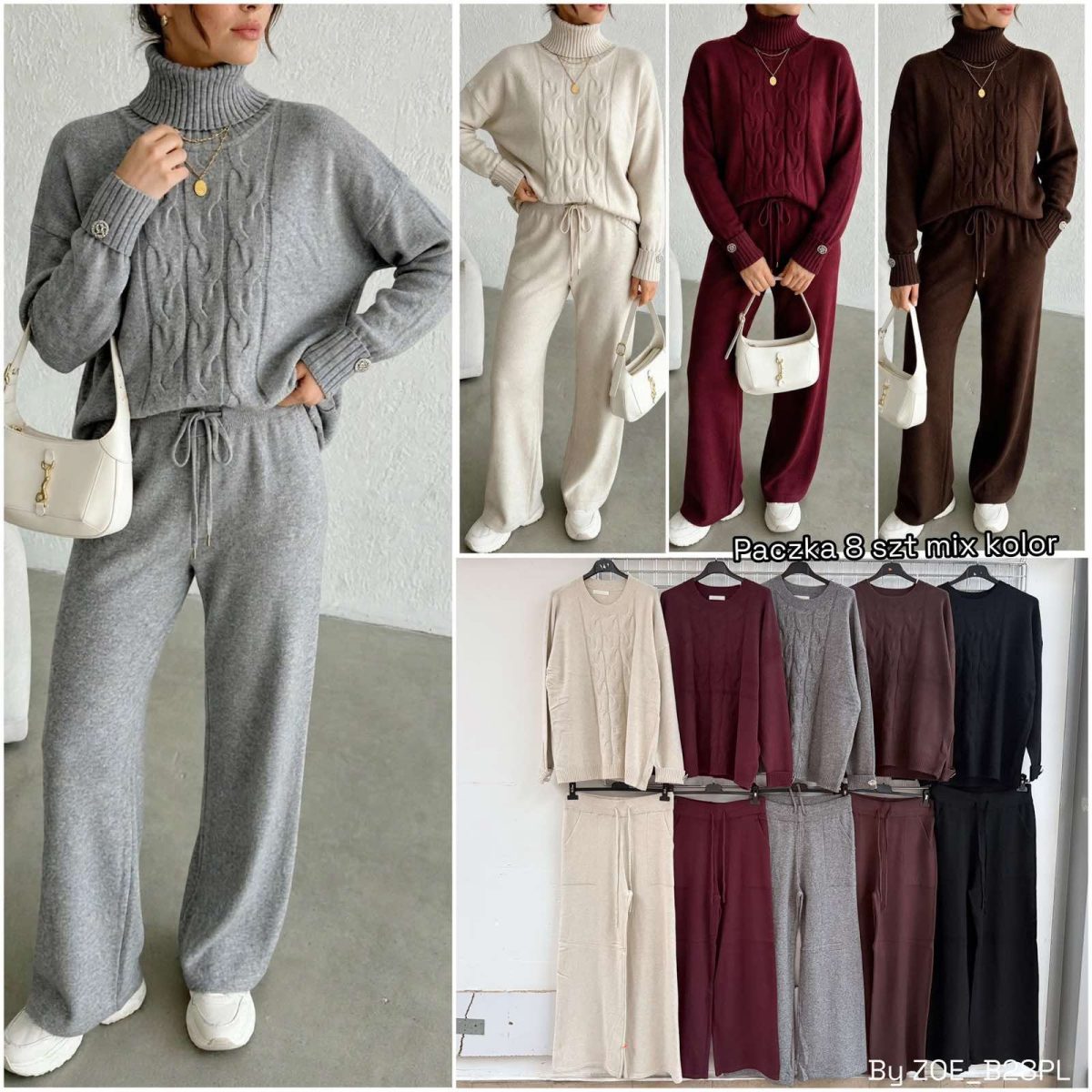 Komplety damskie Polskie _ Size uni_paczka 8szt_mix kolor 2496858