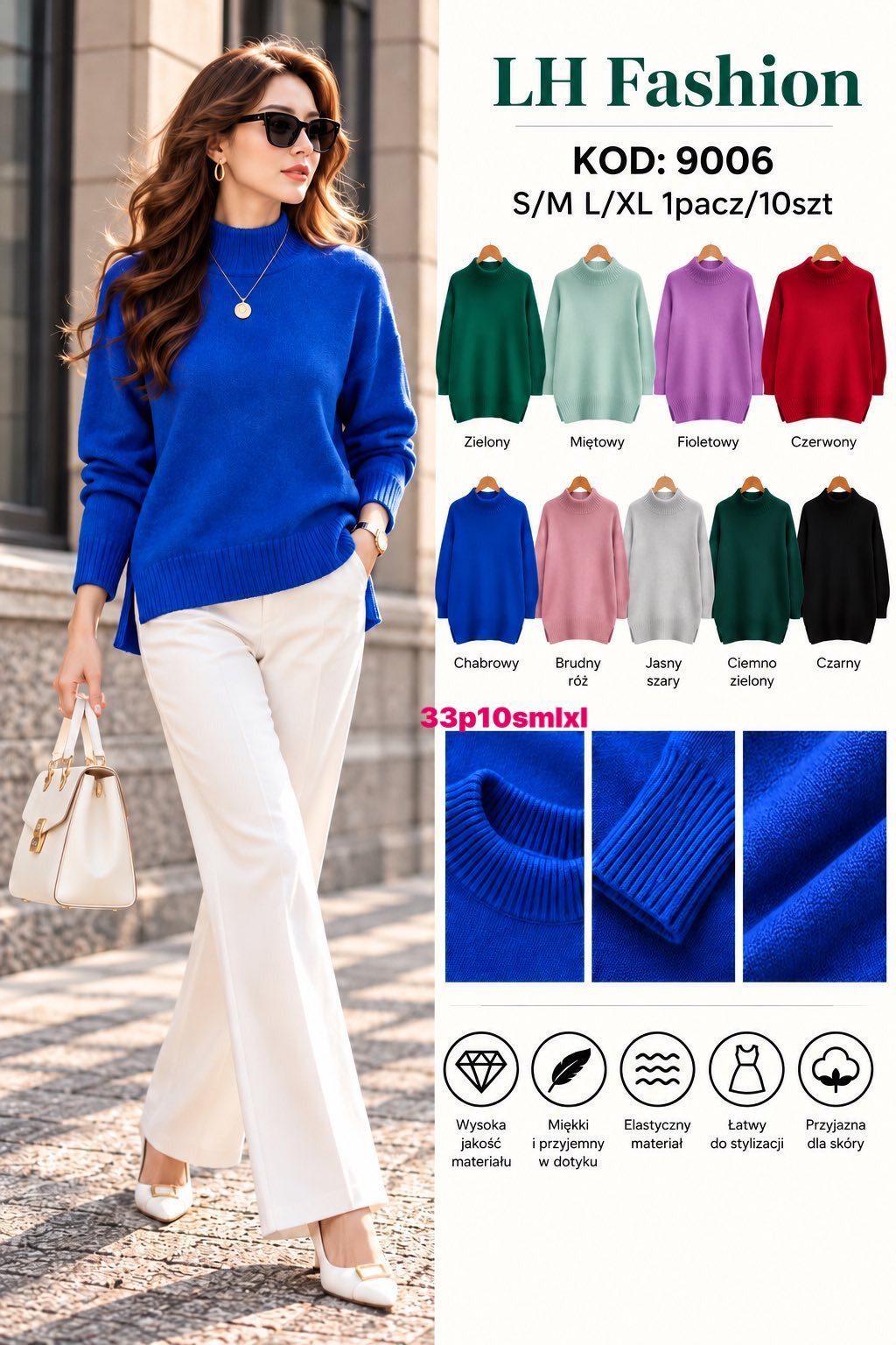 Swetry DAMSKA _size s-xl _paczka 10szt_mix kolor 2305744