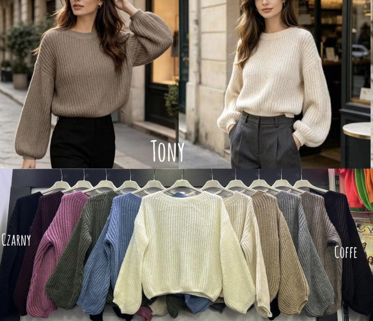 Swetry Damskie wloskie _size uni_ paczka 6szt_ mix kolor 2305753