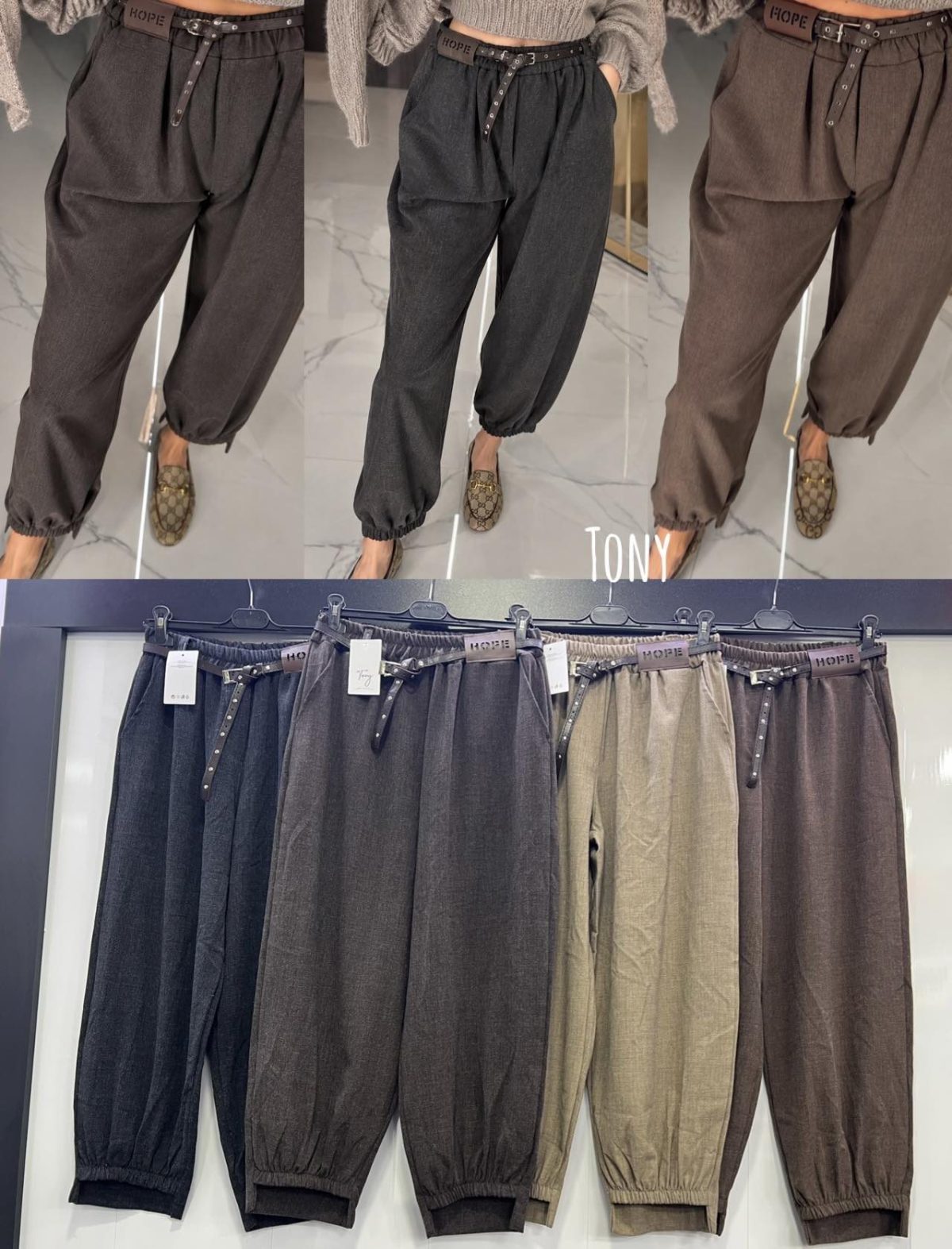 Spodnie Damskie wloskie _size uni_ paczka 6szt_ mix kolor 2305765