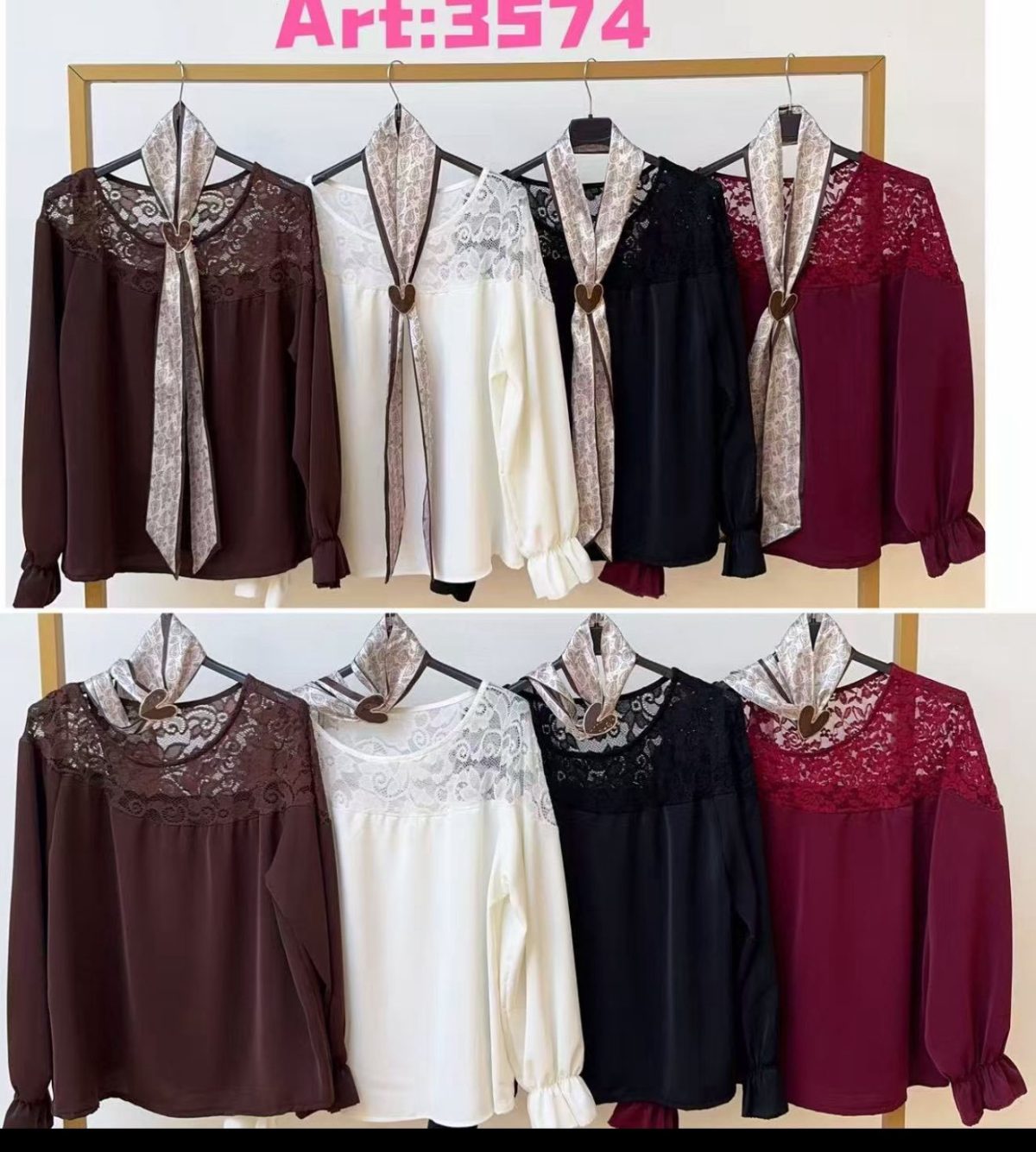 Bluzki Damskie wloskie _size uni_ paczka 6szt_ mix kolor 2305791