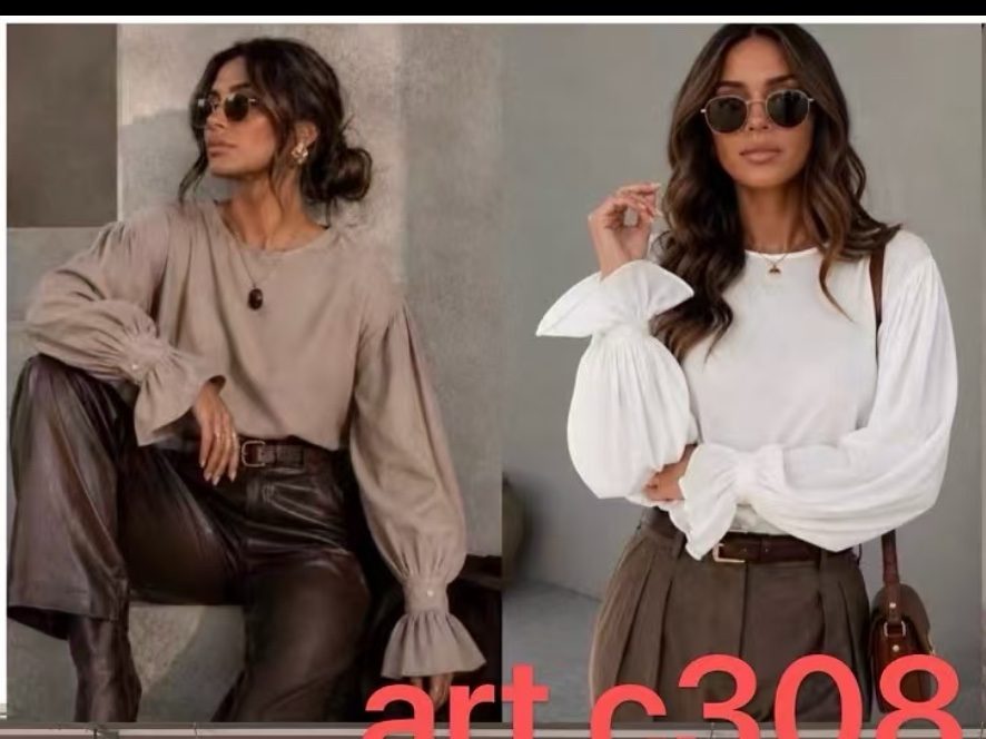 Bluzki Damskie wloskie _size uni_ paczka 6szt_ mix kolor 2305801