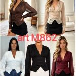 Bluzki Damskie wloskie _size uni_ paczka 6szt_ mix kolor 2305811