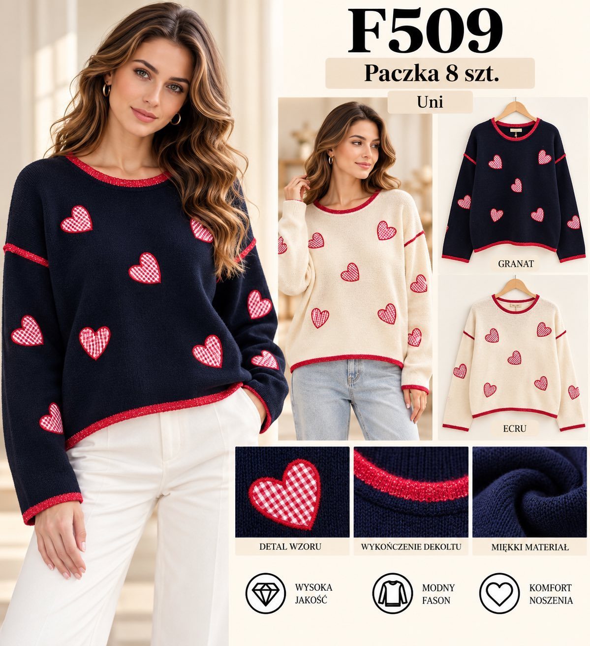 Swetry DAMSKA TURECKA_size uni_paczka 8 szt_mixkolor 2305870