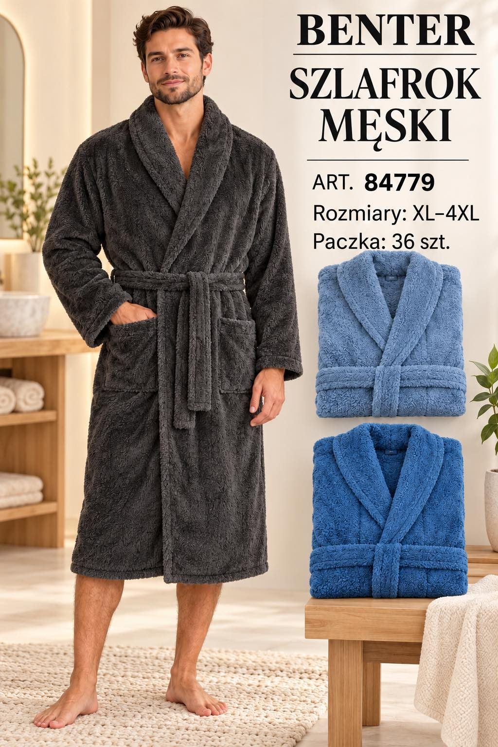 Szlafrok MĘSKA_size xl-4xl_paczka 6 szt_mixkolor 7615236