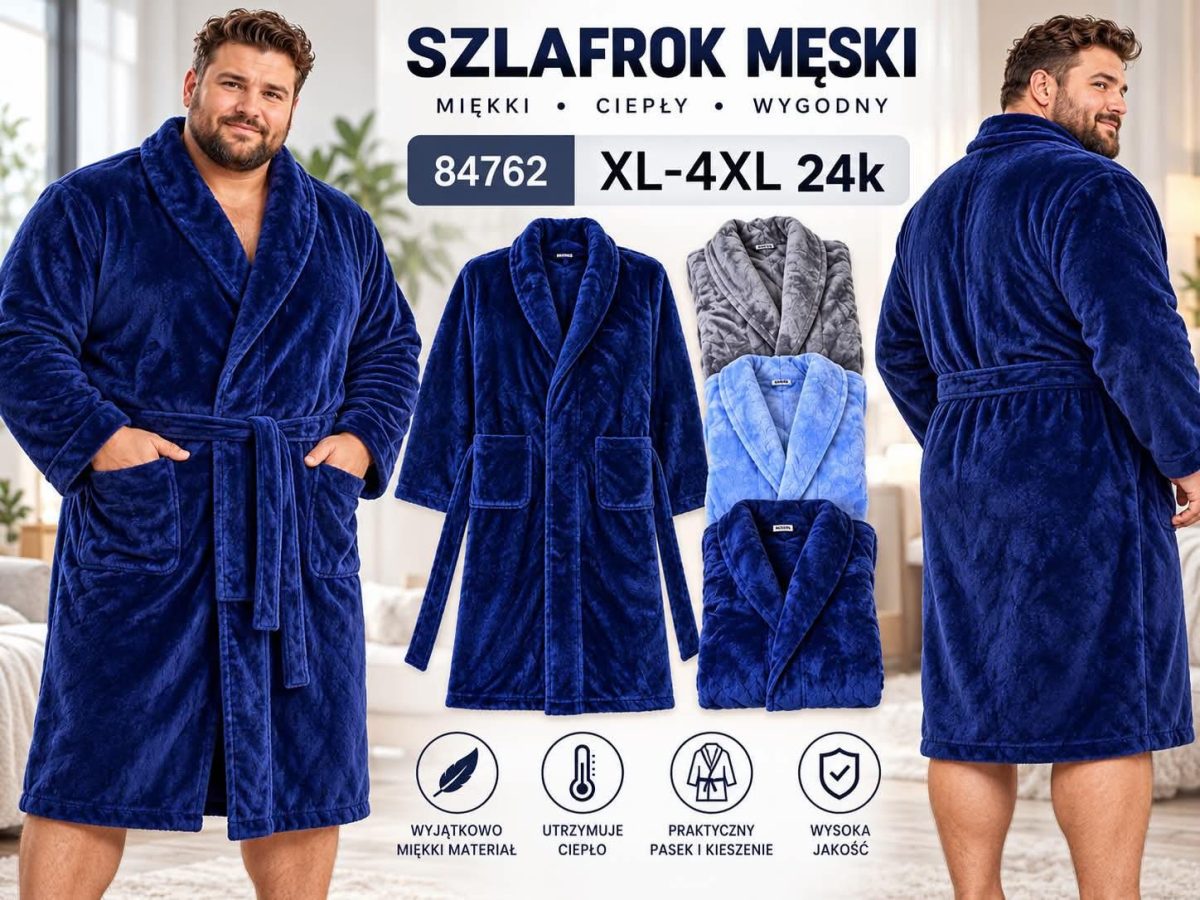 Szlafrok MĘSKA_size xl-4xl_paczka 12 szt_mixkolor 7615247