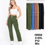 Spodnie DAMSKA_size 2-6xl_paczka 12 szt_mixkolor 7615267