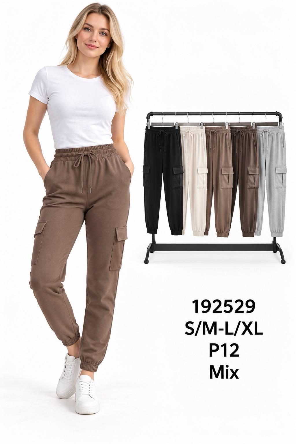 Spodnie DAMSKA_size s-xl_paczka 12 szt_mixkolor 7615291